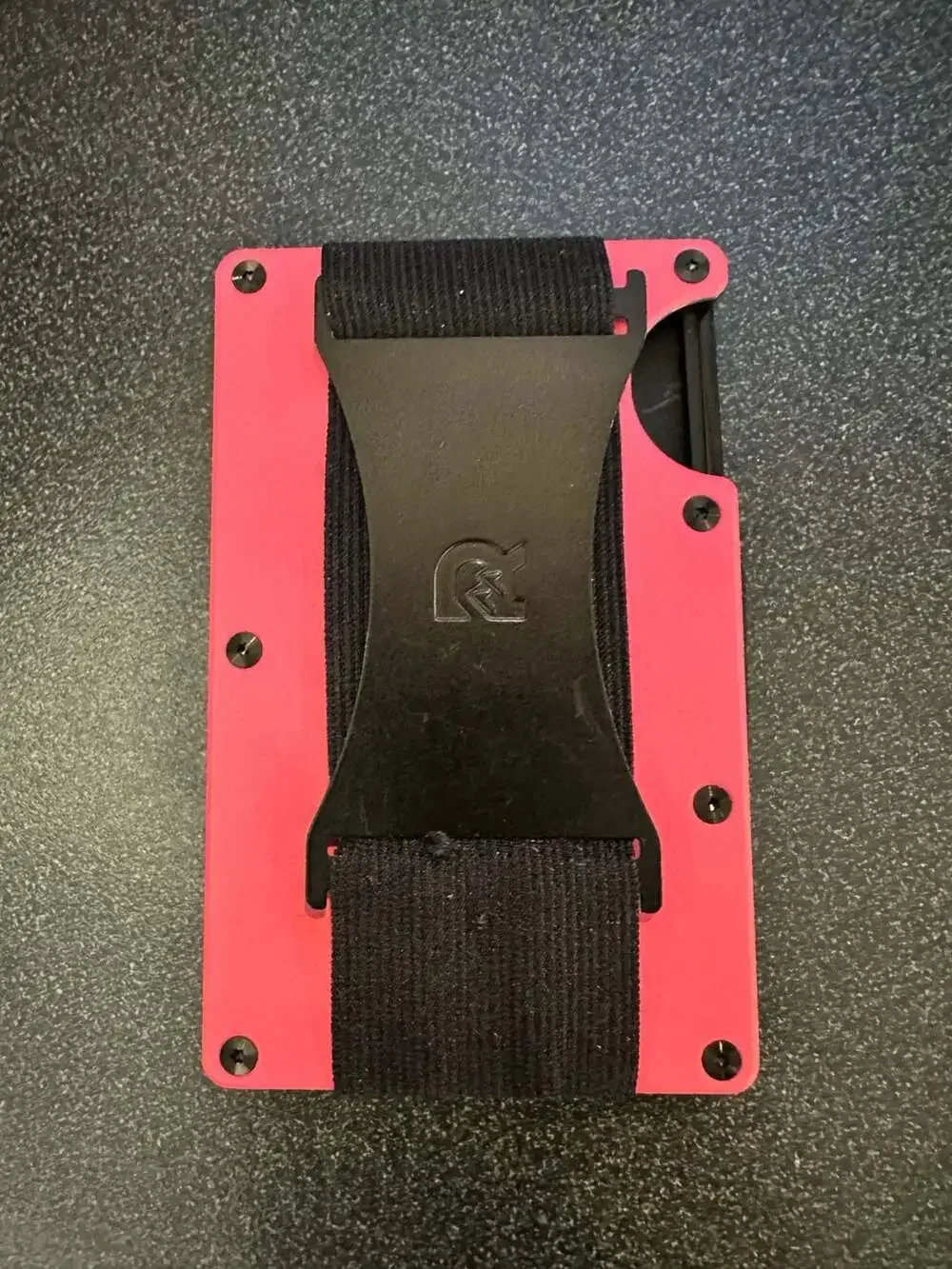 The Ridge Slim RFID Blocking Wallet Cash Strap - Flamingo Pink